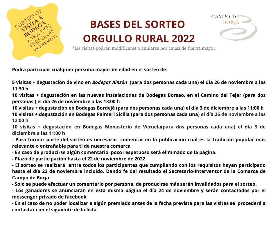 Imagen de «Bases sorteo Día Universal del Orgullo Rural»