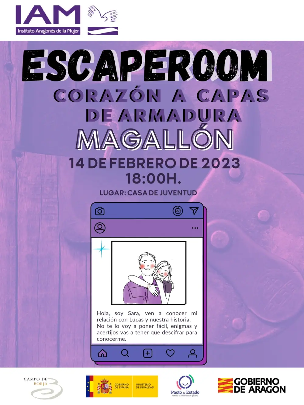 Imagen de «La Escape room ‘Corazón a capas de armadura’ lleva la concienciación sobre igualdad a los jóvenes en la Comarca del Campo de Borja»