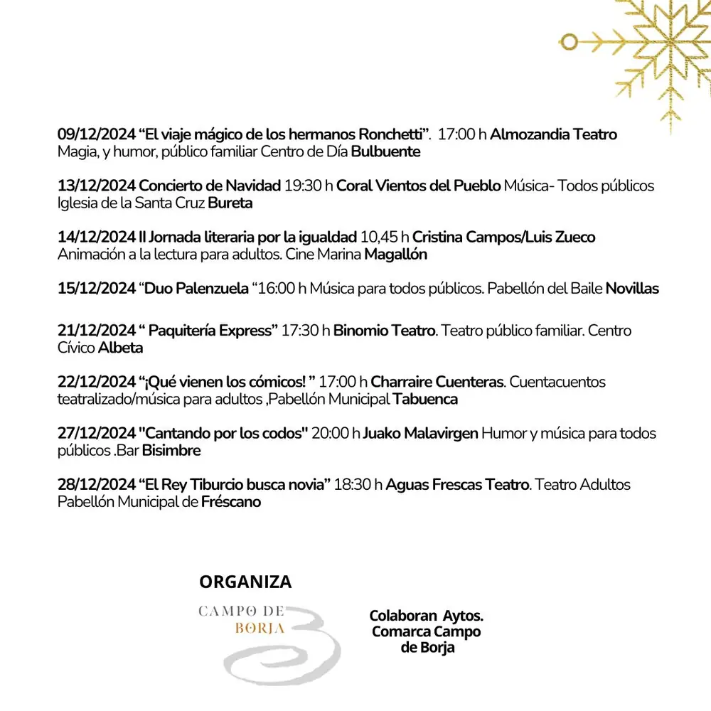 Imagen de «Programación cultural Diciembre 2024»
